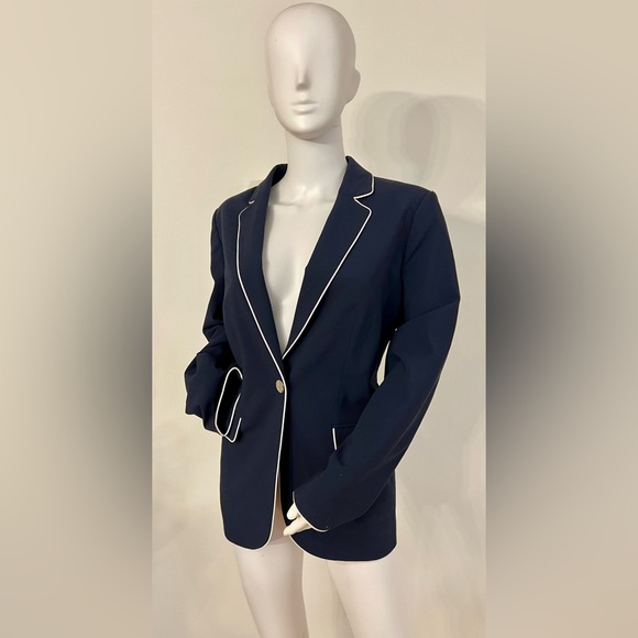 New With Tags Premise Blazer White Trim Piping - Long sleeves - Picture 3 of 9